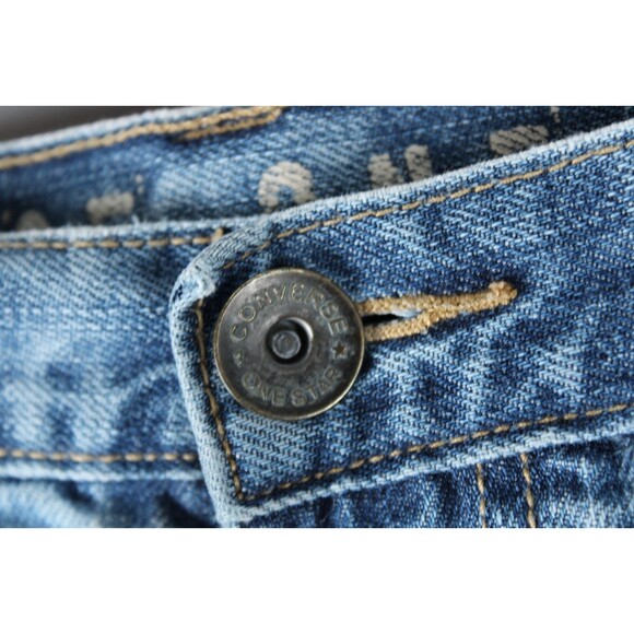 Converse One Star Low Boot Premium Denim Distressed Jeans Men's 34 x 32 - Picture 8 of 16